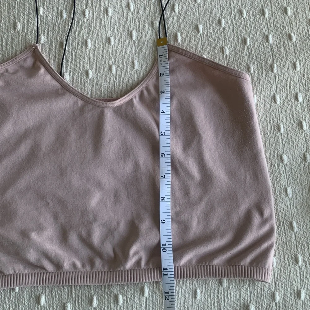 Free People Light‎ Pink Cropped Tank Top XL